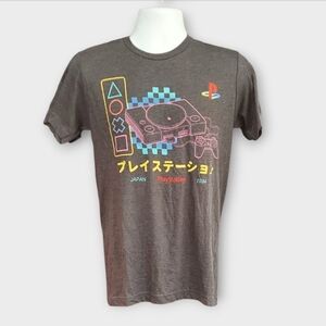 NWT Sony 90's PlayStation Gray Heather SS Tee ~sz S